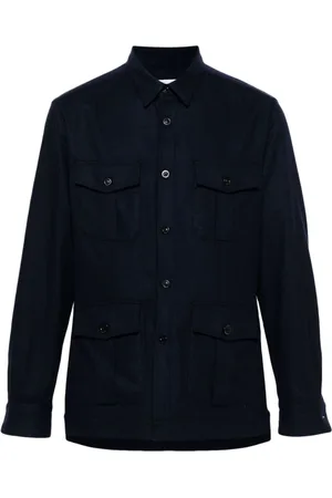 Boglioli Heren, Jassen, Blauw, Maat: XL Wol