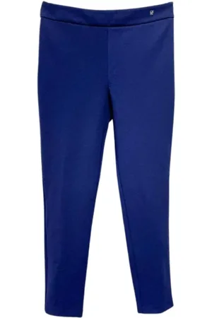 Carolina Herrera Dames, Broeken, Blauw, Maat: S