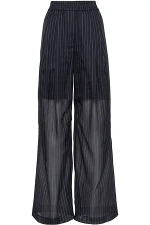 Brunello Cucinelli Dames, Broeken, Blauw, Maat: S Katoen