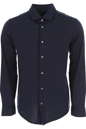 Emporio Armani Heren, Overhemden, Blauw, Maat: M
