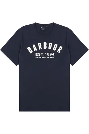 Barbour Heren, Tops, Blauw, Maat: L Katoen