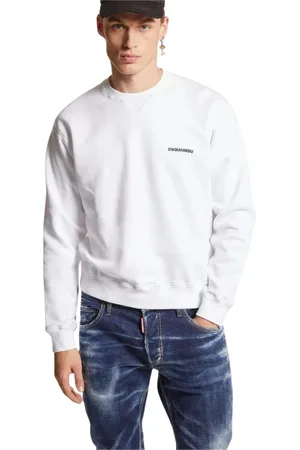 Dsquared2 Heren, Sweatshirts & Hoodies, Wit, Maat: XL Katoen
