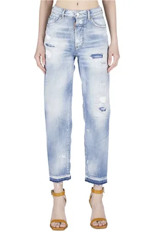 Dsquared2 Dames, Jeans, Blauw, Maat: S Katoen