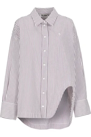 The Attico Dames, Blouses & Shirts, Paars, Maat: S Katoen