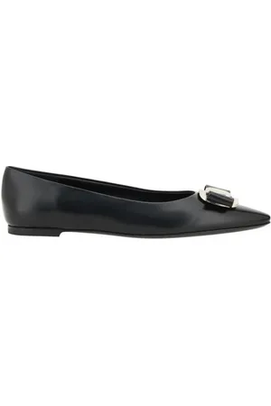 Salvatore Ferragamo Dames, Schoenen, Zwart, Maat: 38 EU Leer