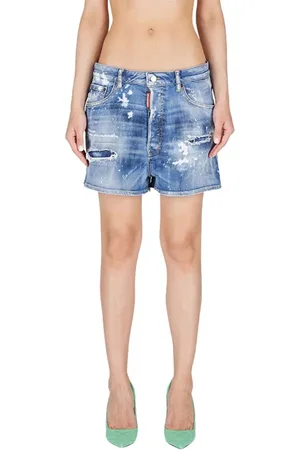 Dsquared2 Dames, Korte broeken, Blauw, Maat: 2XS Denim