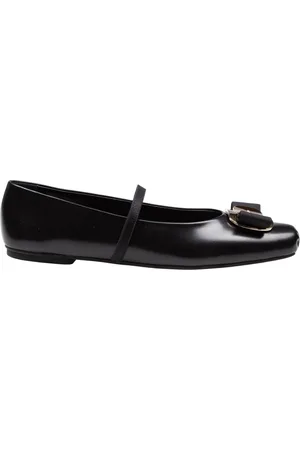 Salvatore Ferragamo Dames, Schoenen, Zwart, Maat: 37 1/2 EU Leer