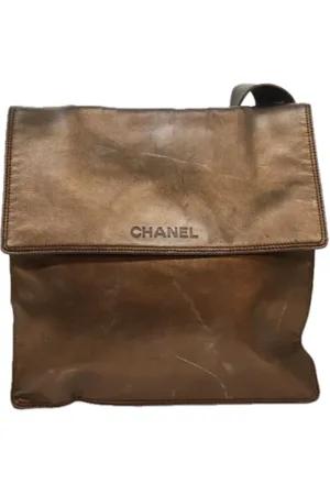 CHANEL Dames, Pre-owned, Geel, Maat: ONE Size Leer