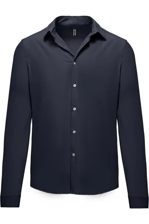 Bomboogie Heren, Overhemden, Blauw, Maat: S Nylon