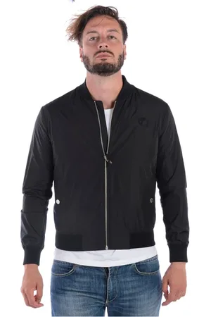 VERSACE Heren, Jassen, Zwart, Maat: 2XL Poliester