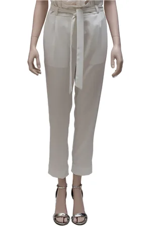 ERMANNO SCERVINO Dames, Broeken, Wit, Maat: M Poliester