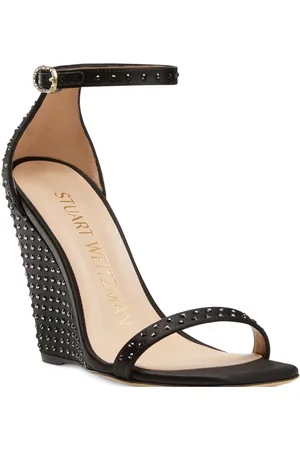 Stuart Weitzman Dames, Schoenen, Zwart, Maat: 37 1/2 EU Satijn