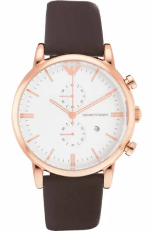Emporio Armani Heren, Accessoires, Geel, Maat: ONE Size Leer