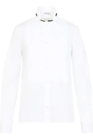 Brunello Cucinelli Dames, Blouses & Shirts, Wit, Maat: S Katoen