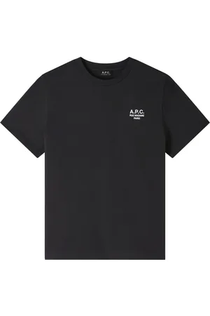 A.P.C. Heren, Tops, Zwart, Maat: M Katoen