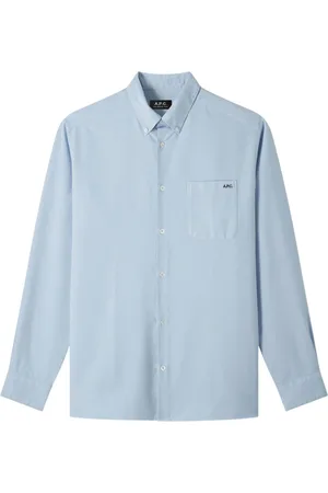 A.P.C. Heren, Overhemden, Blauw, Maat: L Katoen