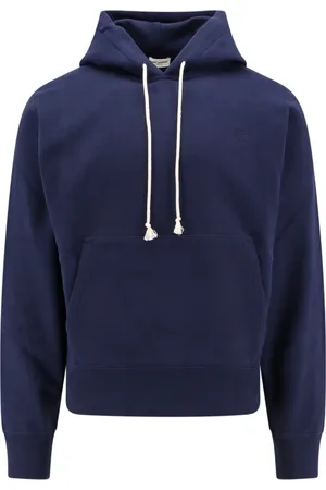 Saint Laurent Heren, Sweatshirts & Hoodies, Blauw, Maat: XL Katoen
