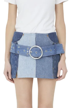 Marine Serre Dames, Rokken, Blauw, Maat: S Denim