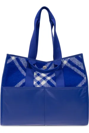 Burberry Heren, Tassen, Blauw, Maat: ONE Size Wol