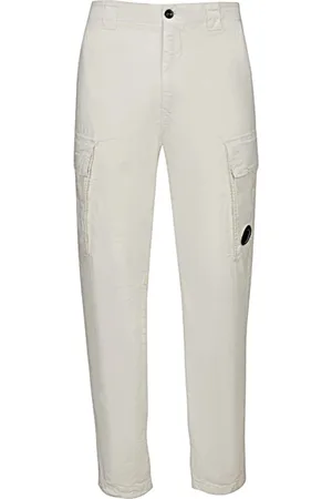 C.P. Company Heren, Broeken, Wit, Maat: 4XL Katoen