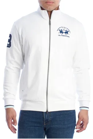La Martina Heren, Sweatshirts & Hoodies, Wit, Maat: 3XL Katoen