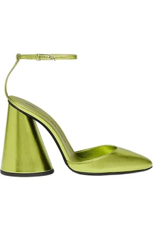 The Attico Dames, Schoenen, Groen, Maat: 36 EU Leer