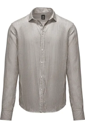 Bomboogie Heren, Overhemden, Bruin, Maat: 2XL Katoen