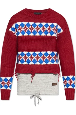 Dsquared2 Heren, Truien, Rood, Maat: S Katoen