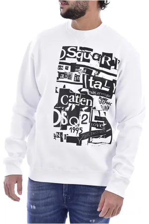 Dsquared2 Heren, Sweatshirts & Hoodies, Wit, Maat: M Katoen