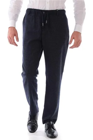 D.A. Daniele Alessandrini Heren, Broeken, Blauw, Maat: 2XS Wol
