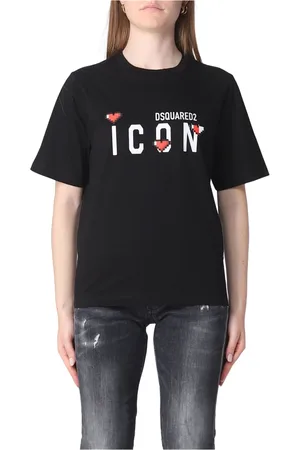 Dsquared2 Dames, Tops, Zwart, Maat: M Katoen