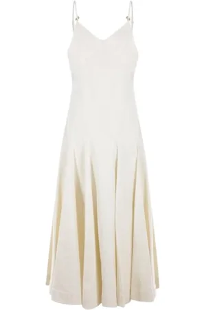 Bottega Veneta Dames, Jurken, Wit, Maat: 2XS Zijde