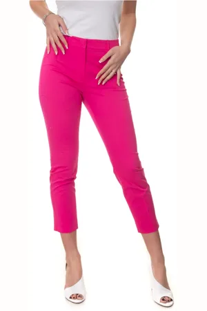 Max Mara Dames, Broeken, Roze, Maat: 2XL Katoen
