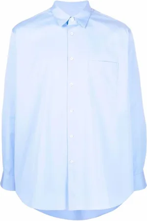 Comme des Garçons Heren, Overhemden, Blauw, Maat: XL