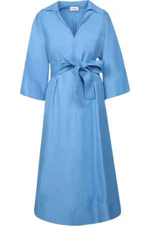 P.A.R.O.S.H. Dames, Jurken, Blauw, Maat: S Linnen