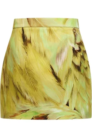 Roberto Cavalli Dames, Rokken, Groen, Maat: S Katoen