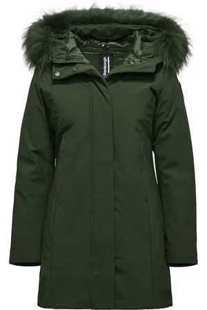 Bomboogie Dames, Mantels, Groen, Maat: XL Nylon