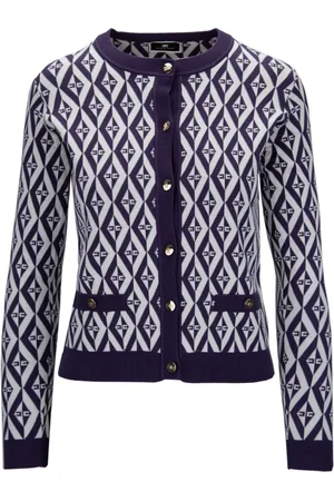 Elisabetta Franchi Dames, Truien, Wit, Maat: XS Viscose