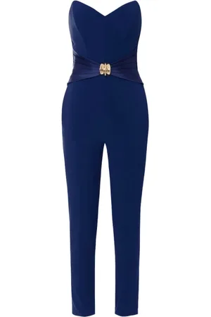 Elisabetta Franchi Dames, Jumpsuits & Playsuits, Blauw, Maat: M Poliester
