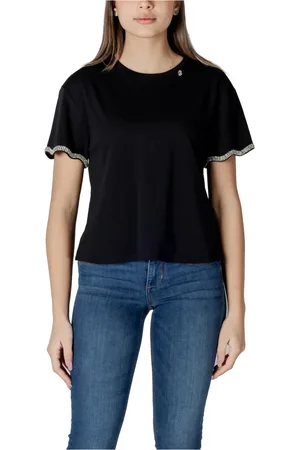 Liu Jo Dames, Tops, Zwart, Maat: XL Katoen