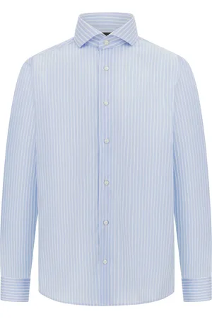 Boggi Milano Heren, Overhemden, Blauw, Maat: 4XL Katoen