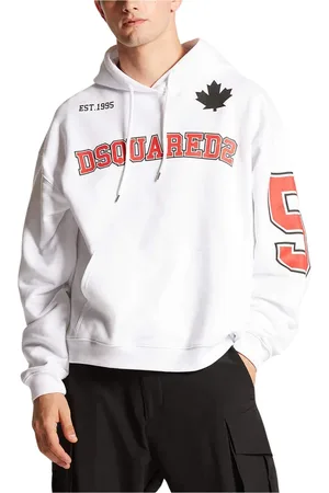 Dsquared2 Heren, Sweatshirts & Hoodies, Wit, Maat: M Katoen