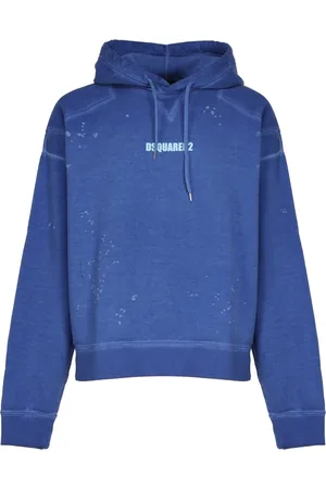Dsquared2 Heren, Sweatshirts & Hoodies, Blauw, Maat: S Katoen