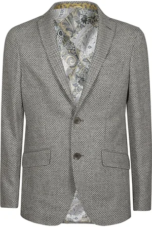 Etro Heren, Jassen, Grijs, Maat: XL Wol