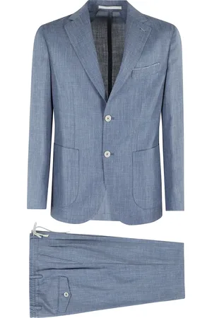 ELEVENTY Heren, Pakken, Blauw, Maat: XL Katoen