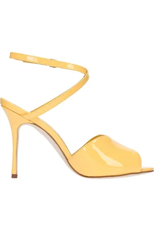 Manolo Blahnik Dames, Schoenen, Geel, Maat: 38 1/2 EU Leer