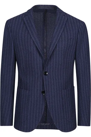 Etro Heren, Jassen, Blauw, Maat: S Wol