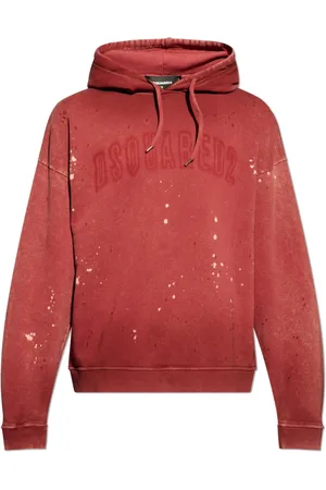 Dsquared2 Heren, Sweatshirts & Hoodies, Rood, Maat: L Katoen