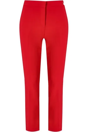 Elisabetta Franchi Dames, Broeken, Rood, Maat: L Poliester