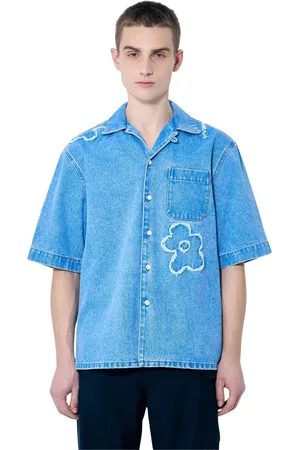 Marni Heren, Overhemden, Blauw, Maat: L Denim